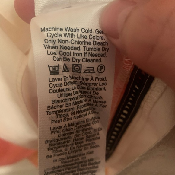 DonnaKaran top multicolor orange,pink, beige, black insert. Size L - Picture 6 of 8